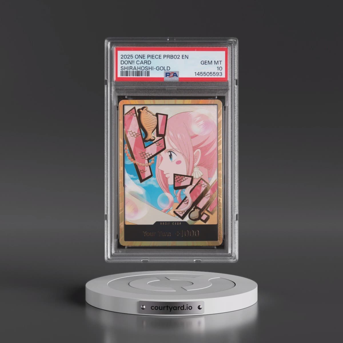 2025 One Piece PRB02-Premium Booster -One Piece Card the Best- Vol.2 Don!! Card - Shirahoshi-Gold (PSA 10 GEM MINT)