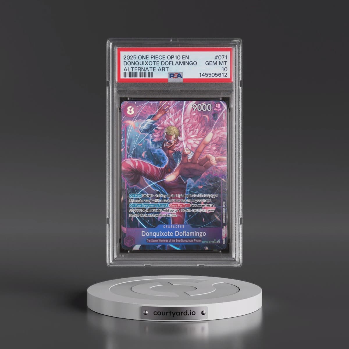 2025 One Piece OP10-Royal Blood #071 Donquixote Doflamingo - Alternate Art (PSA 10 GEM MINT)