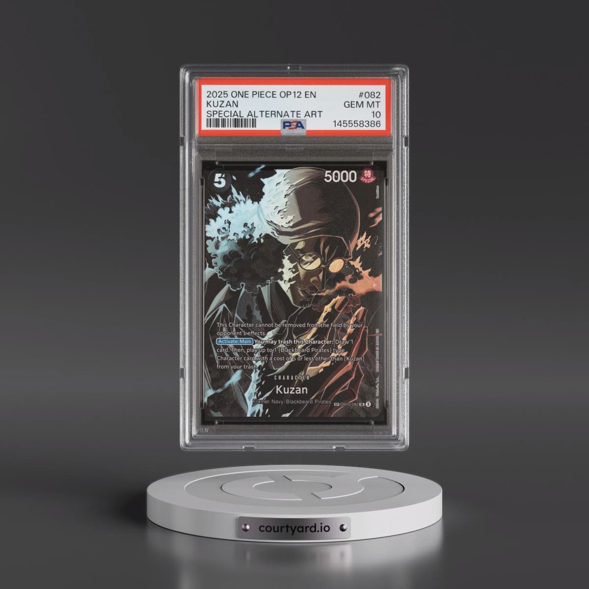 2025 One Piece OP12-Legacy of the Master #082 Kuzan - Special Alternate Art (PSA 10 GEM MINT)
