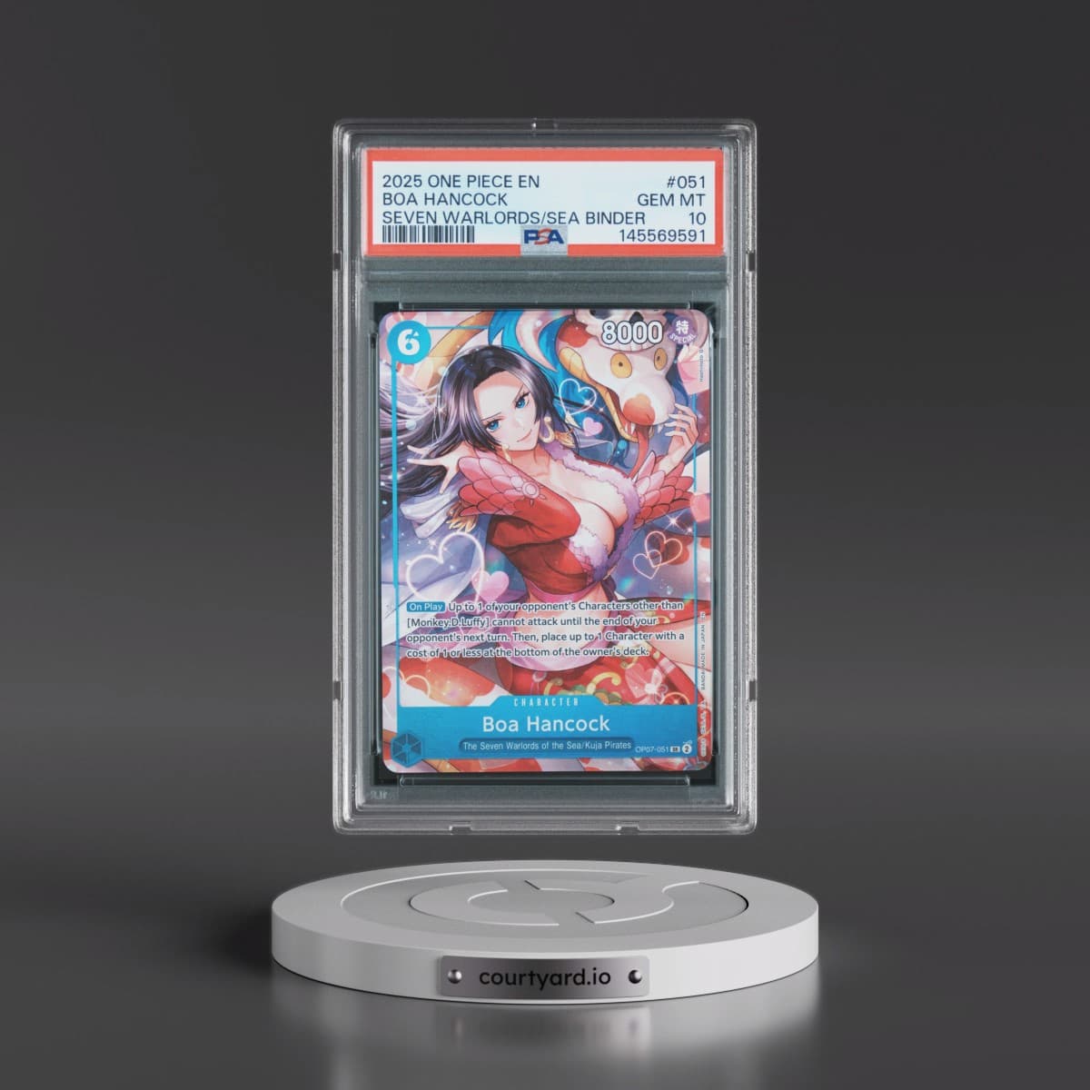 2025 One Piece Seven Warlords of the Sea Binder Set #051 Boa Hancock (PSA 10 GEM MINT)