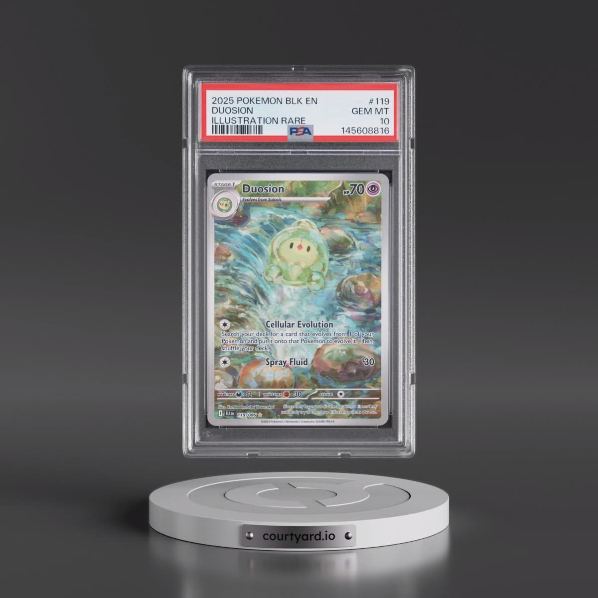 2025 Pokémon Blk EN-Black Bolt #119 Duosion - Illustration Rare (PSA 10 GEM MINT)