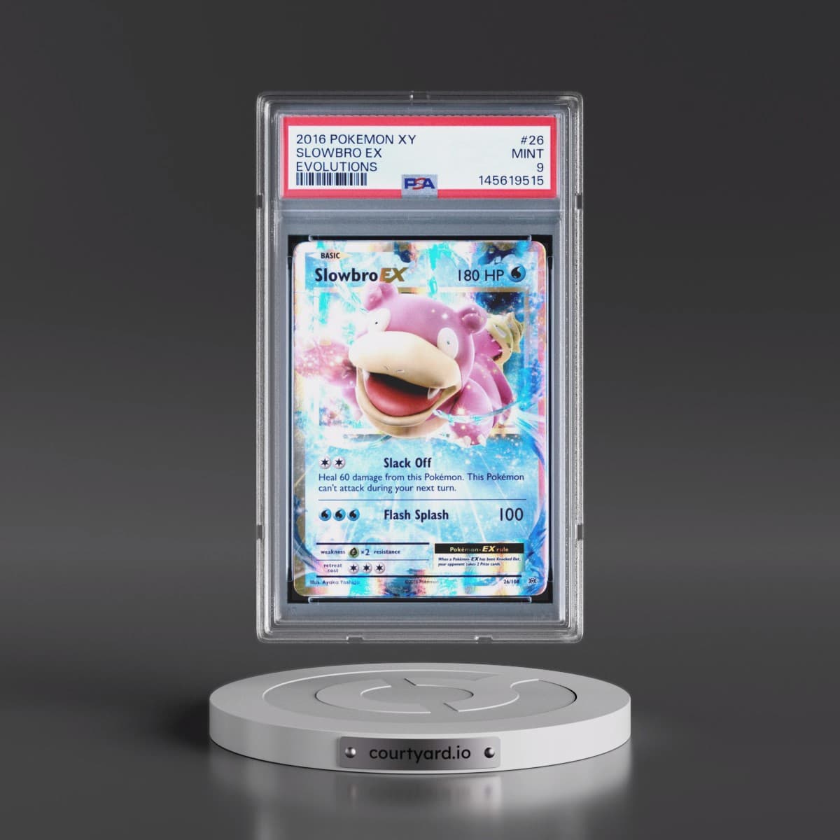 2016 Pokémon XY Evolutions #26 Slowbro EX - Holo (PSA 9 MINT)