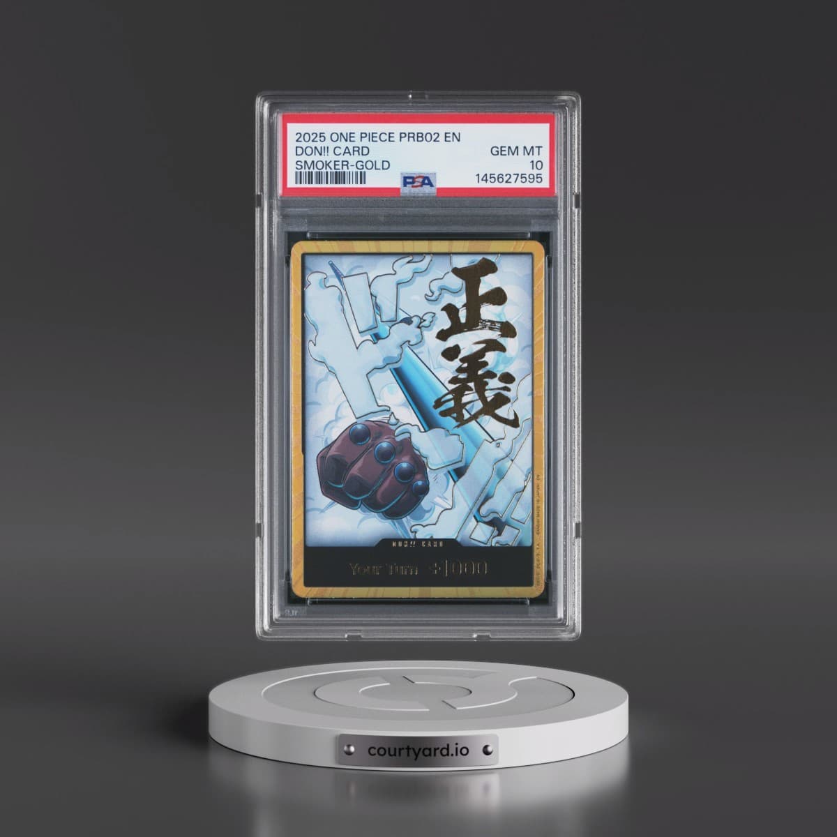 2025 One Piece PRB02-Premium Booster -One Piece Card the Best- Vol.2 Don!! Card - Smoker-Gold (PSA 10 GEM MINT)
