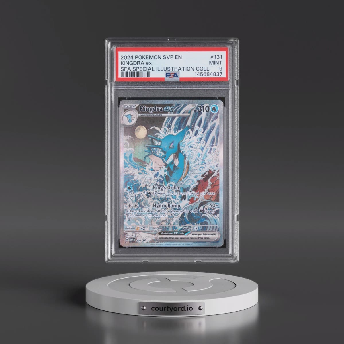 2024 Pokémon Svp EN-SV Black Star Promo #131 Kingdra EX - Holo Shrouded Fable Special Illustration Collection (PSA 9 MINT)