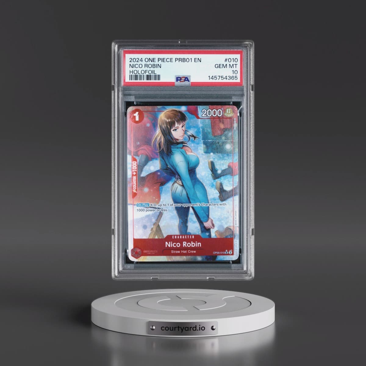 2024 One Piece PRB01-Premium Booster -One Piece Card the Best #010 Nico Robin - Holofoil (PSA 10 GEM MINT)