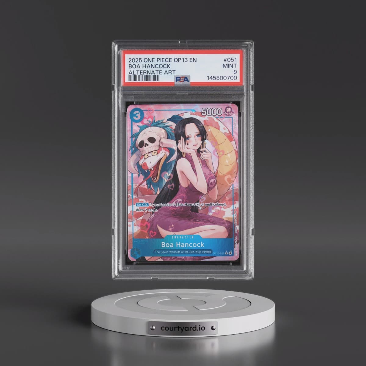 2025 One Piece OP13-Carrying on His Will #051 Boa Hancock - Alternate Art (PSA 9 MINT)