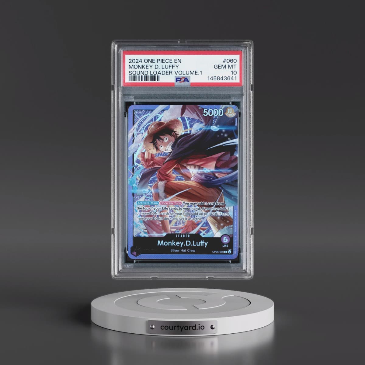 2024 One Piece Promos #060 Monkey D. Luffy - Sound Loader Volume.1 (PSA 10 GEM MINT)