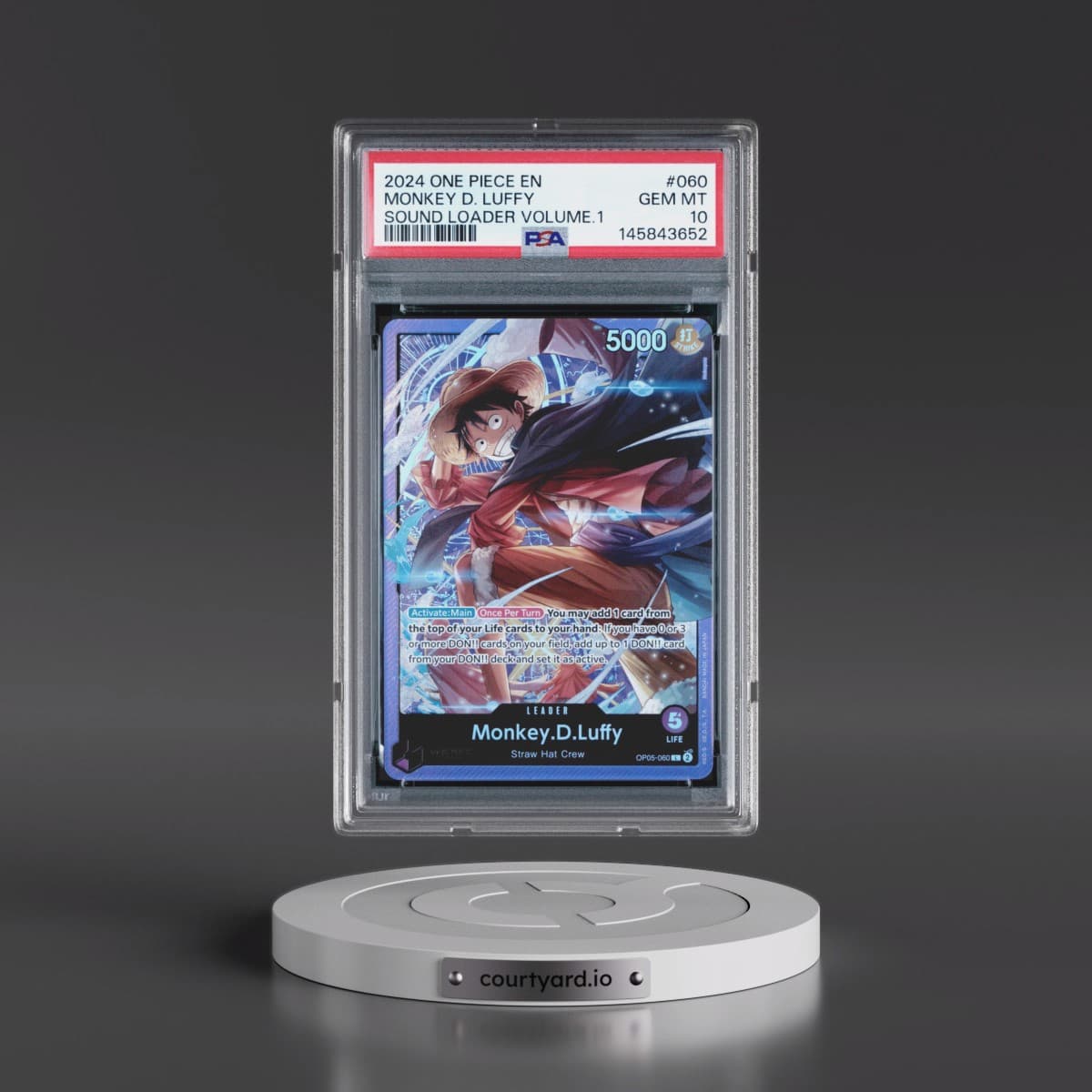 2024 One Piece Promos #060 Monkey D. Luffy - Sound Loader Volume.1 (PSA 10 GEM MINT)