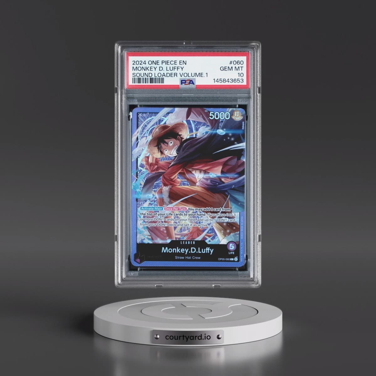 2024 One Piece Promos #060 Monkey D. Luffy - Sound Loader Volume.1 (PSA 10 GEM MINT)