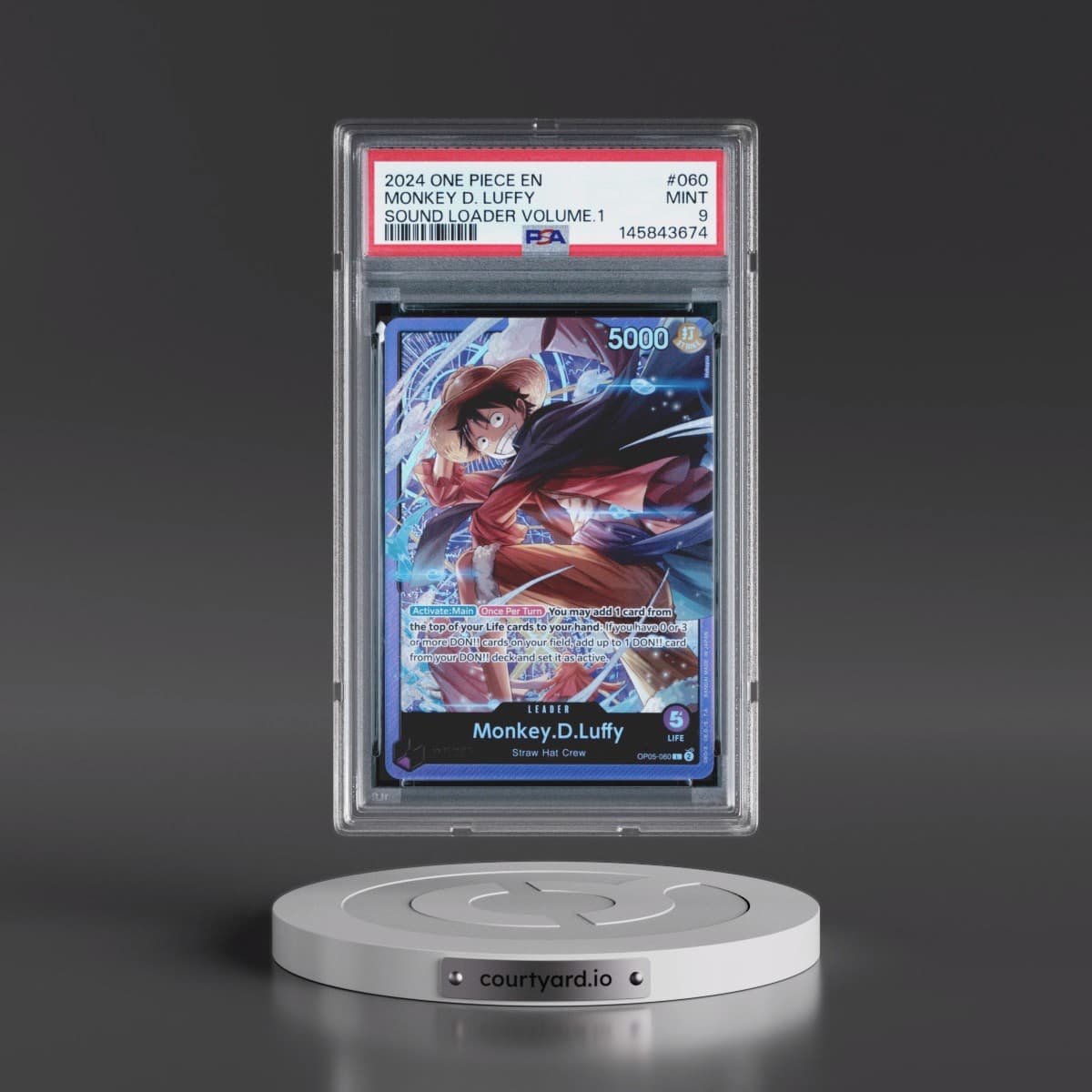 2024 One Piece Promos #060 Monkey D. Luffy - Sound Loader Volume.1 (PSA 9 MINT)