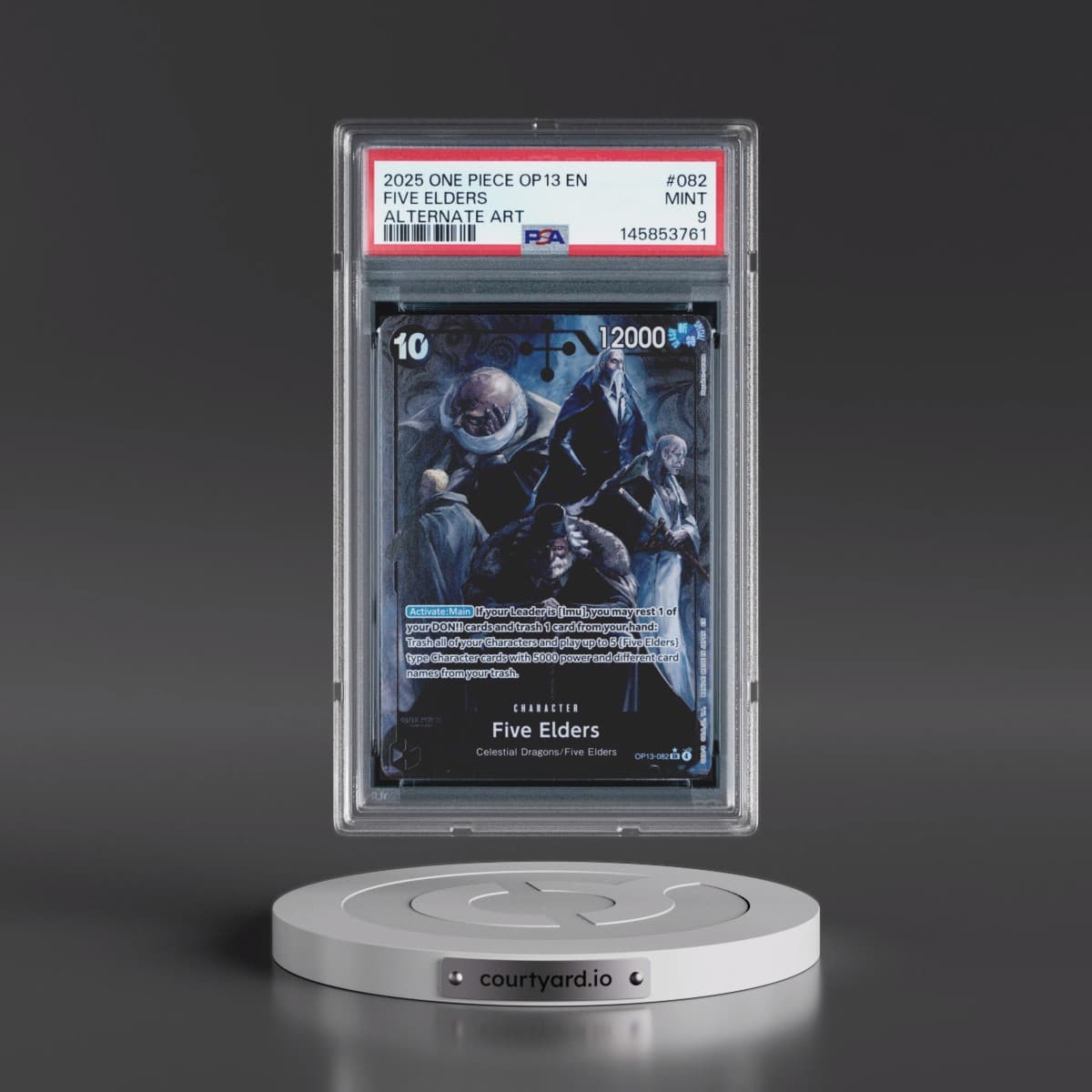 2025 One Piece OP13-Carrying on His Will #082 Five Elders - Alternate Art (PSA 9 MINT)
