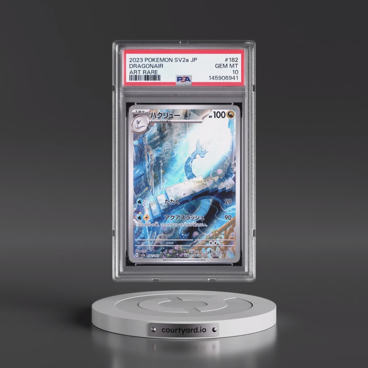 2023 Pokémon Sv2a-Pokémon 151 #182 Dragonair - Art Rare (PSA 10 GEM MINT)