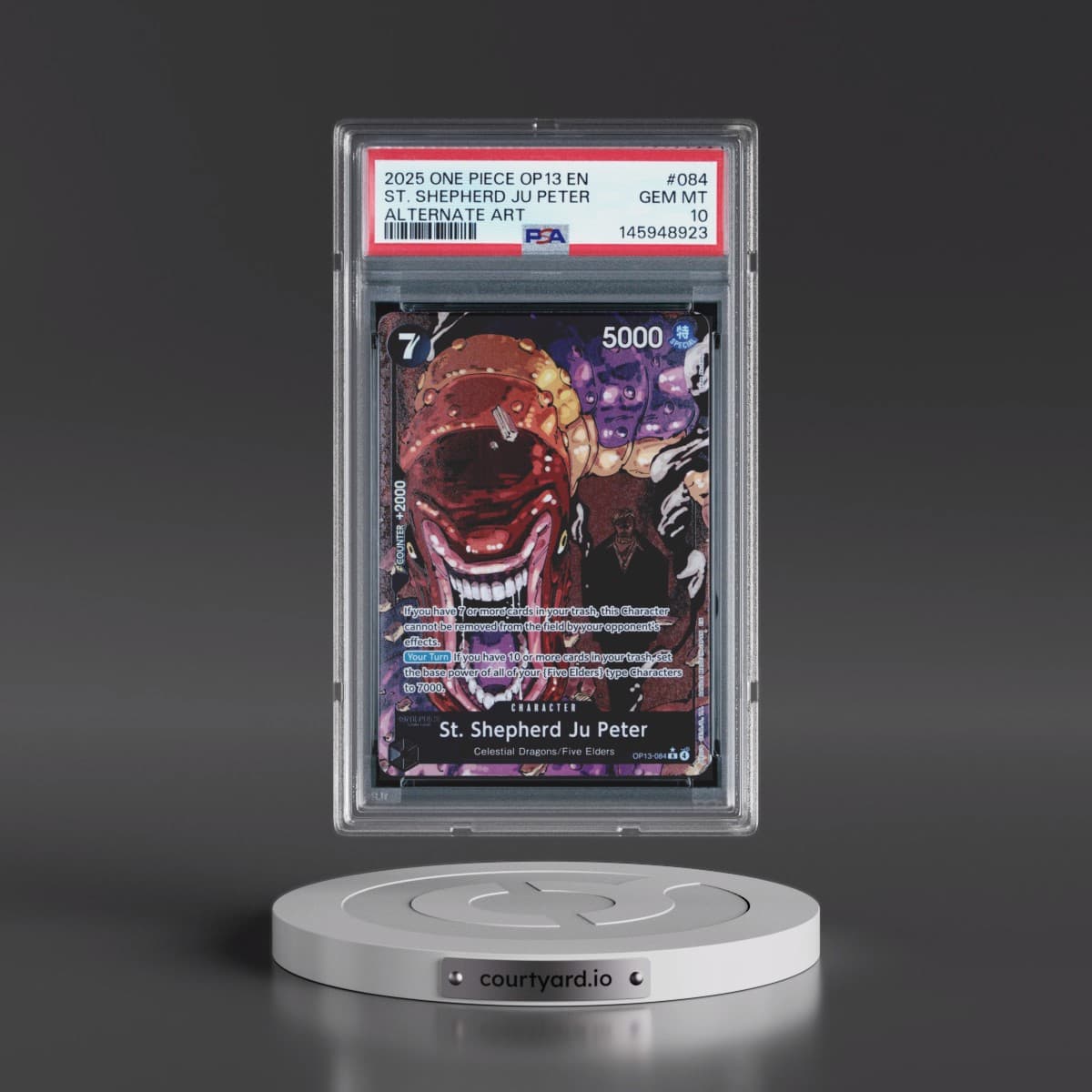 2025 One Piece OP13-Carrying on His Will #084 St. Shepherd JU Peter - Alternate Art (PSA 10 GEM MINT)