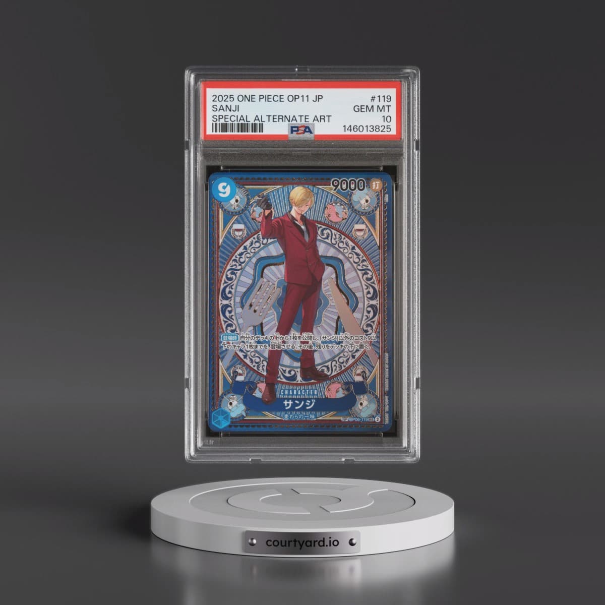 2025 One Piece Japanese OP11-A Fist of Divine Speed #119 Sanji - Special Alternate Art (PSA 10 GEM MINT)