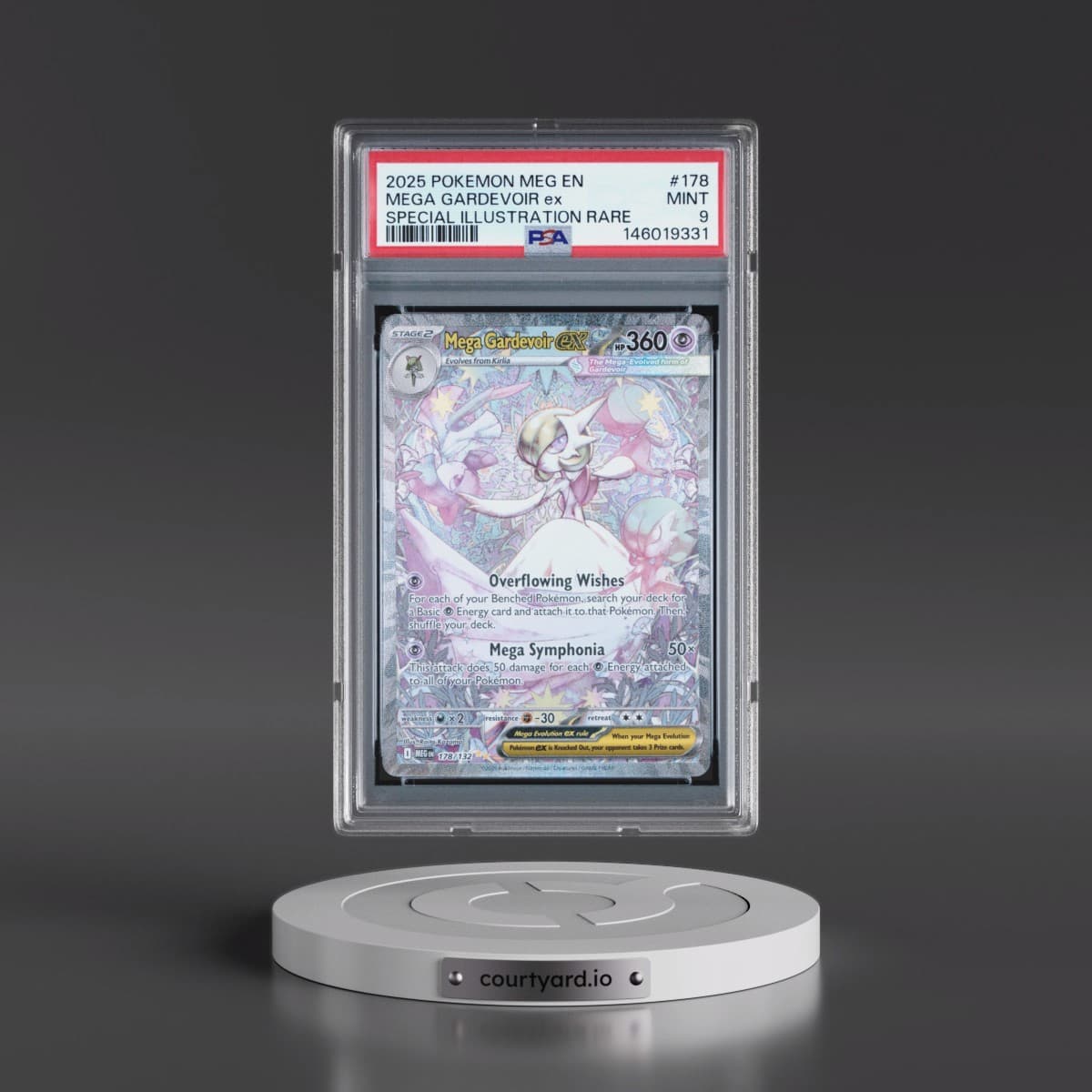 2025 Pokémon Meg EN-Mega Evolution #178 Mega Gardevoir EX - Holo Special Illustration Rare (PSA 9 MINT)