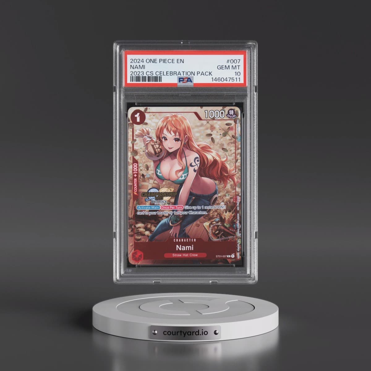 2024 One Piece Championship 2023 Celebration Pack #007 Nami (PSA 10 GEM MINT)