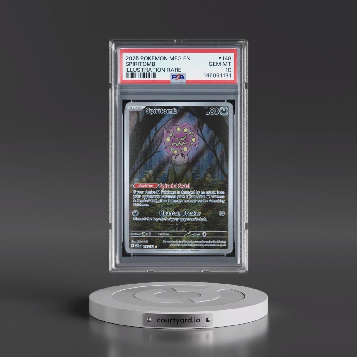2025 Pokémon Meg EN-Mega Evolution #148 Spiritomb - Illustration Rare (PSA 10 GEM MINT)
