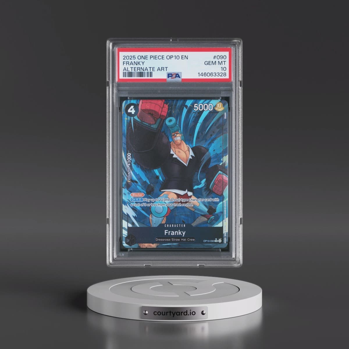 2025 One Piece OP10-Royal Blood #090 Franky - Alternate Art (PSA 10 GEM MINT)