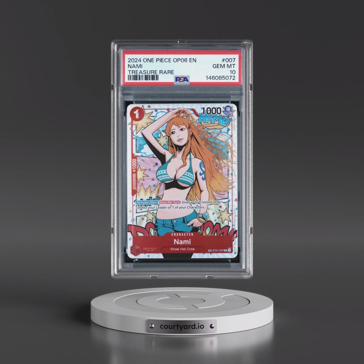 2024 One Piece OP06-Wings of the Captain #007 Nami - Treasure Rare (PSA 10 GEM MINT)