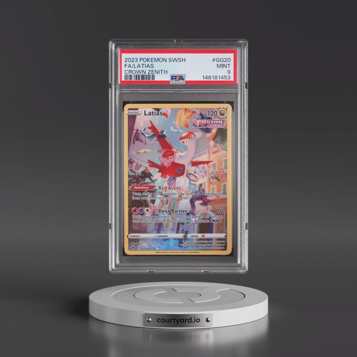 2023 Pokémon Sword and Shield Crown Zenith #GG20 Latias - Full Art (PSA 9 MINT)