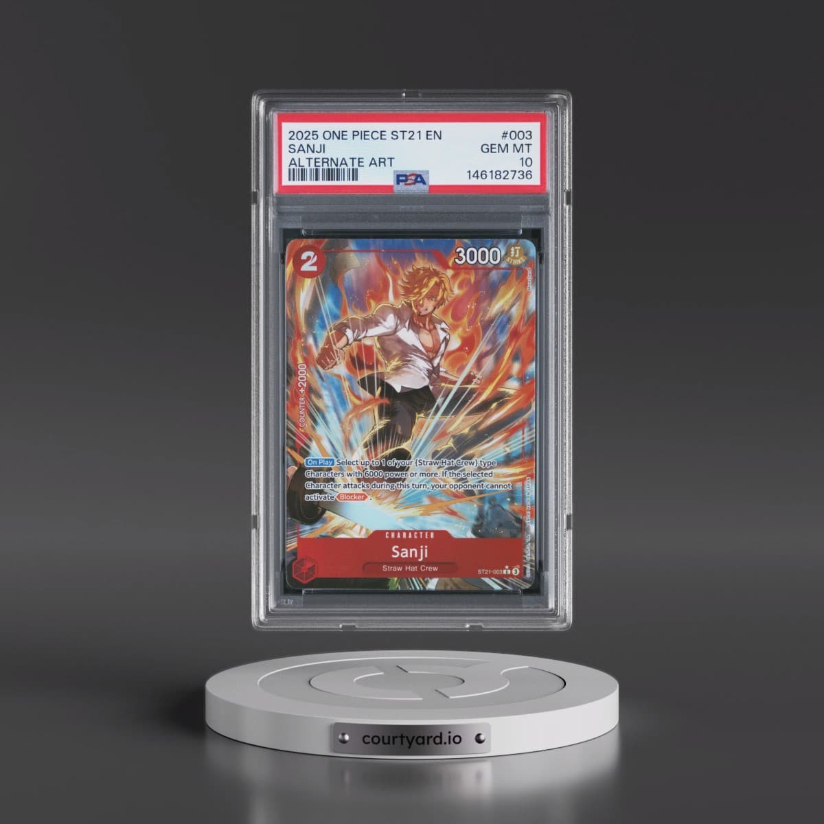 2025 One Piece Starter Deck ST21-EX Gear 5 #003 Sanji - Alternate Art (PSA 10 GEM MINT)