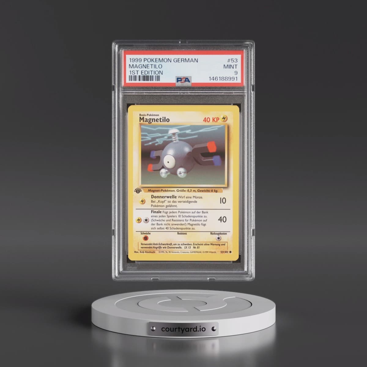 1999 Pokémon #53 Magnetilo - 1st Edition (PSA 9 MINT)