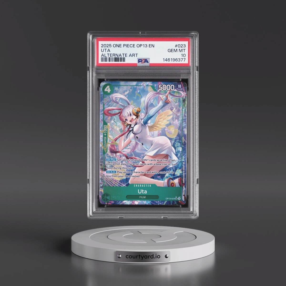 2025 One Piece OP13-Carrying on His Will #023 Uta - Alternate Art (PSA 10 GEM MINT)