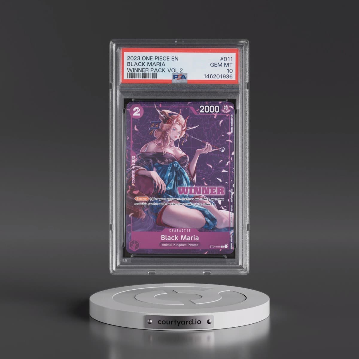 2023 One Piece Promos #011 Black Maria - Winner Pack Vol.2 (PSA 10 GEM MINT)