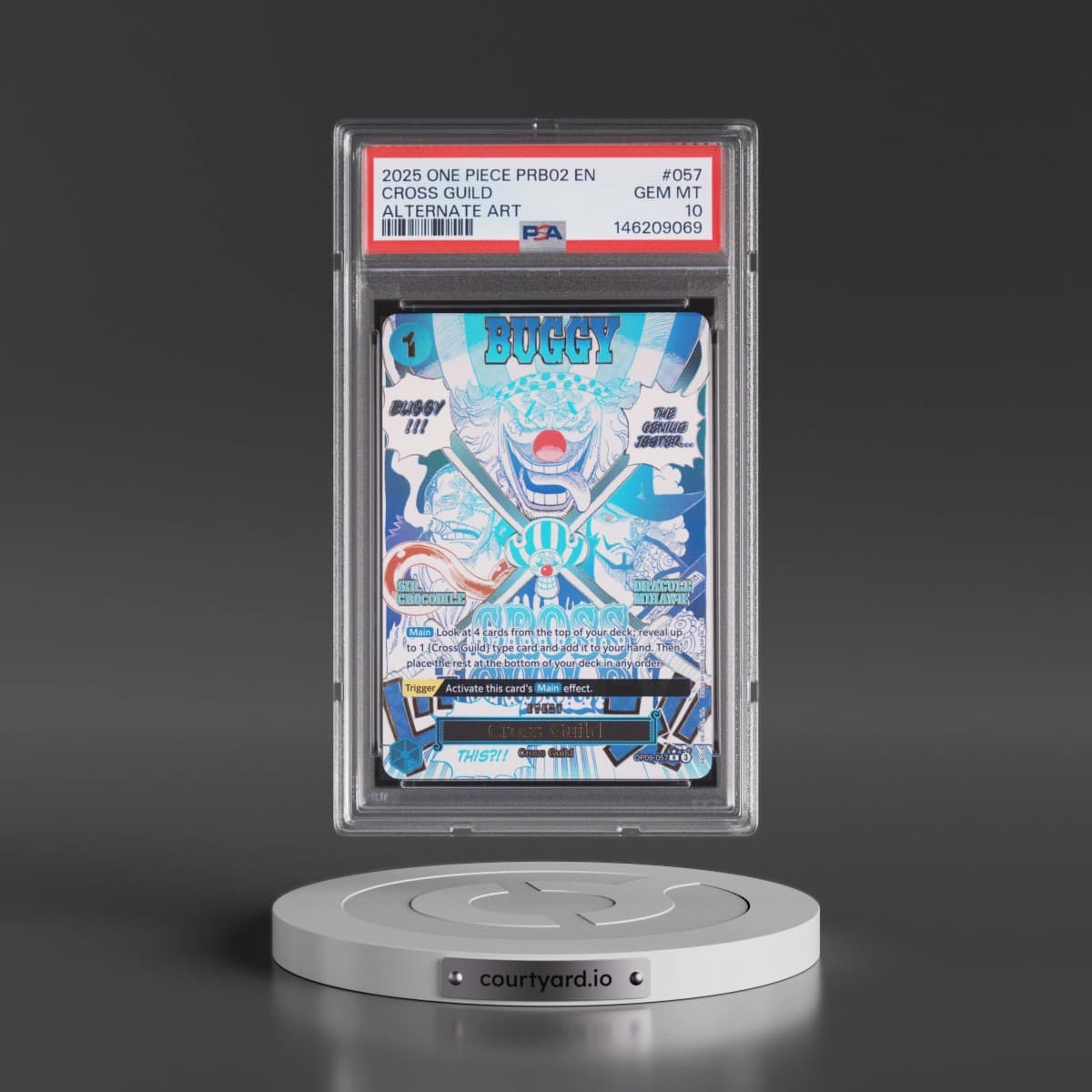 2025 One Piece PRB02-Premium Booster -One Piece Card the Best- Vol.2 #057 Cross Guild - Alternate Art (PSA 10 GEM MINT)