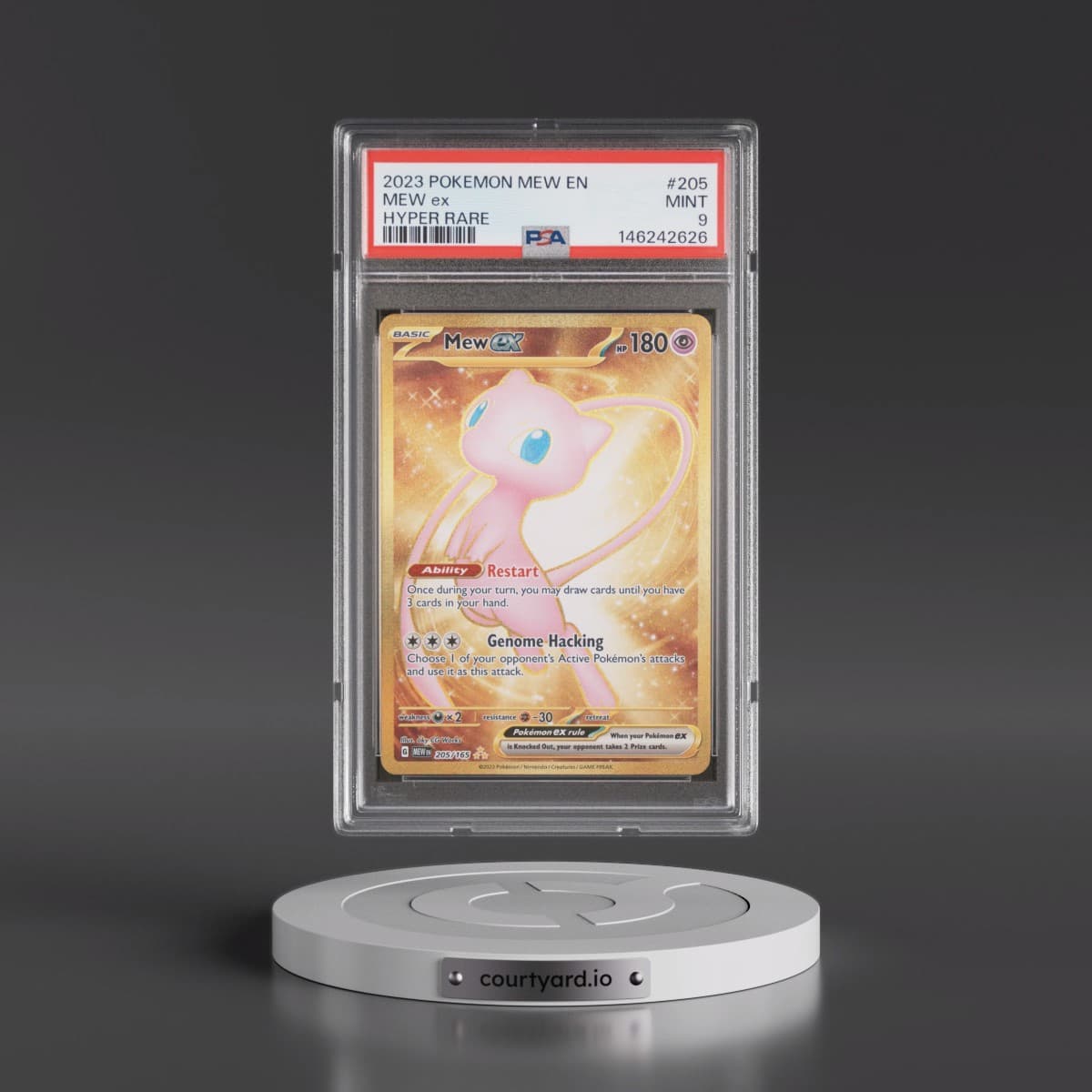 2023 Pokémon Mew EN-151 #205 Mew EX - Holo Hyper Rare (PSA 9 MINT)