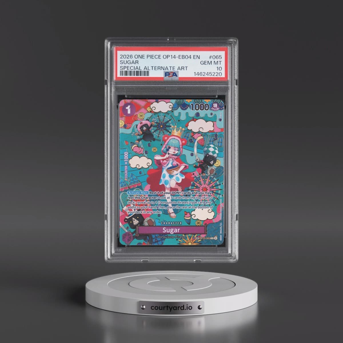 2026 One Piece OP14-EB04-the Azure Sea's Seven #065 Sugar - Special Alternate Art (PSA 10 GEM MINT)