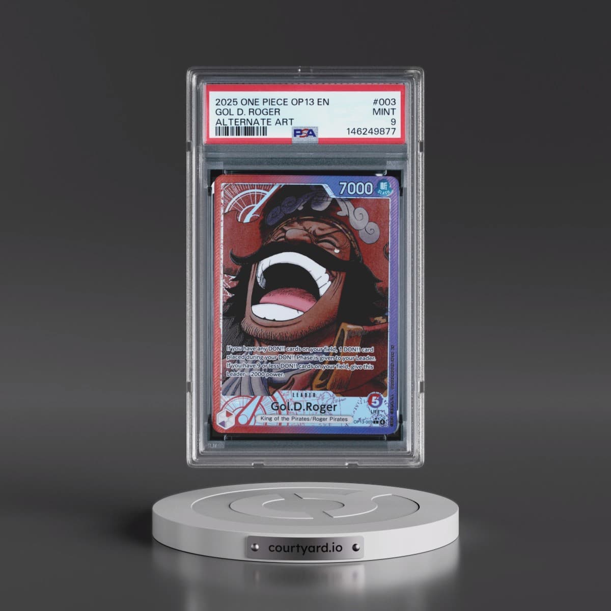2025 One Piece OP13-Carrying on His Will #003 Gol D. Roger - Alternate Art (PSA 9 MINT)