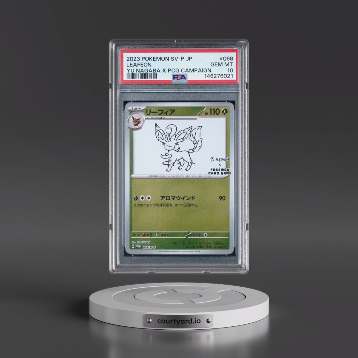 2023 Pokémon SV-P Promo #068 Leafeon - YU Nagaba X Pokemon Card Game Campaign (PSA 10 GEM MINT)