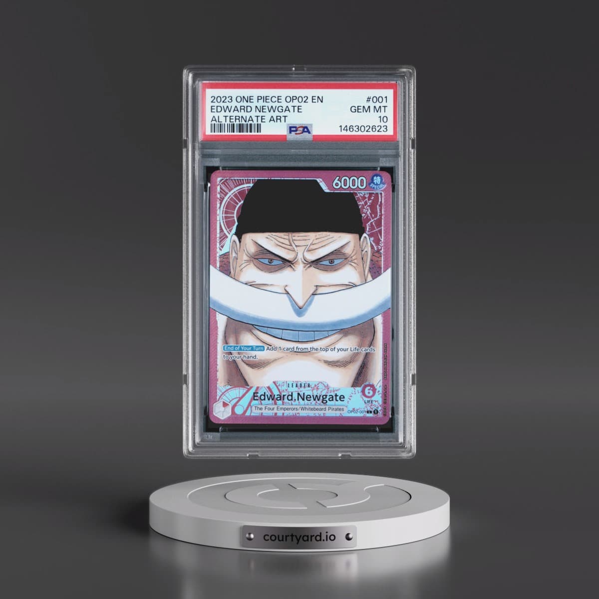 2023 One Piece Paramount War #001 Edward Newgate - Alternate Art (PSA 10 GEM MINT)