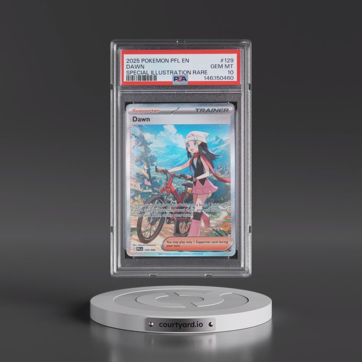 2025 Pokémon Pfl EN-Phantasmal Flames #129 Dawn - Special Illustration Rare (PSA 10 GEM MINT)