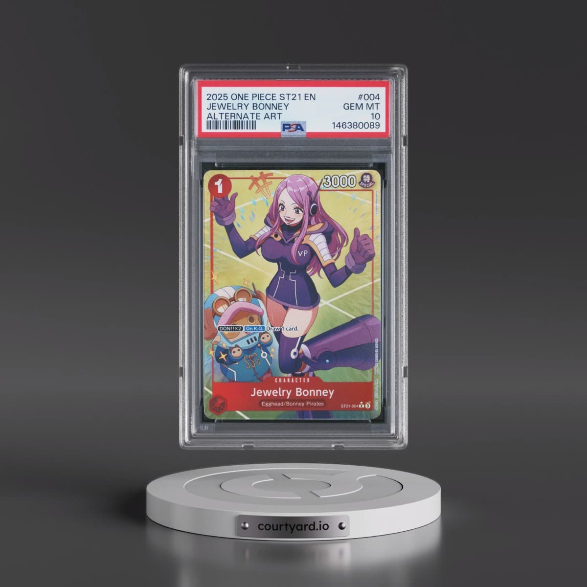 2025 One Piece Starter Deck ST21-EX Gear 5 #004 Jewelry Bonney - Alternate Art (PSA 10 GEM MINT)