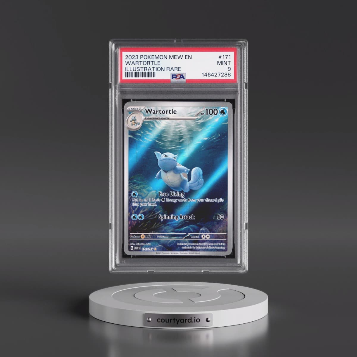2023 Pokémon Mew EN-151 #171 Wartortle - Illustration Rare (PSA 9 MINT)