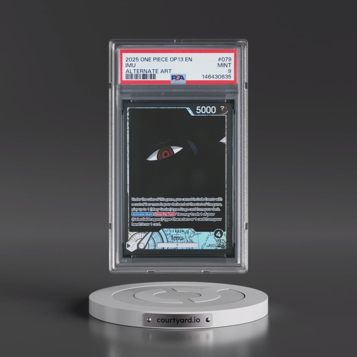 2025 One Piece OP13-Carrying on His Will #079 Imu - Alternate Art (PSA 9 MINT)