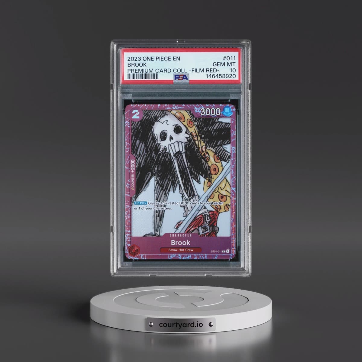 2023 One Piece Premium Card Collection -One Piece Film Red #011 Brook (PSA 10 GEM MINT)