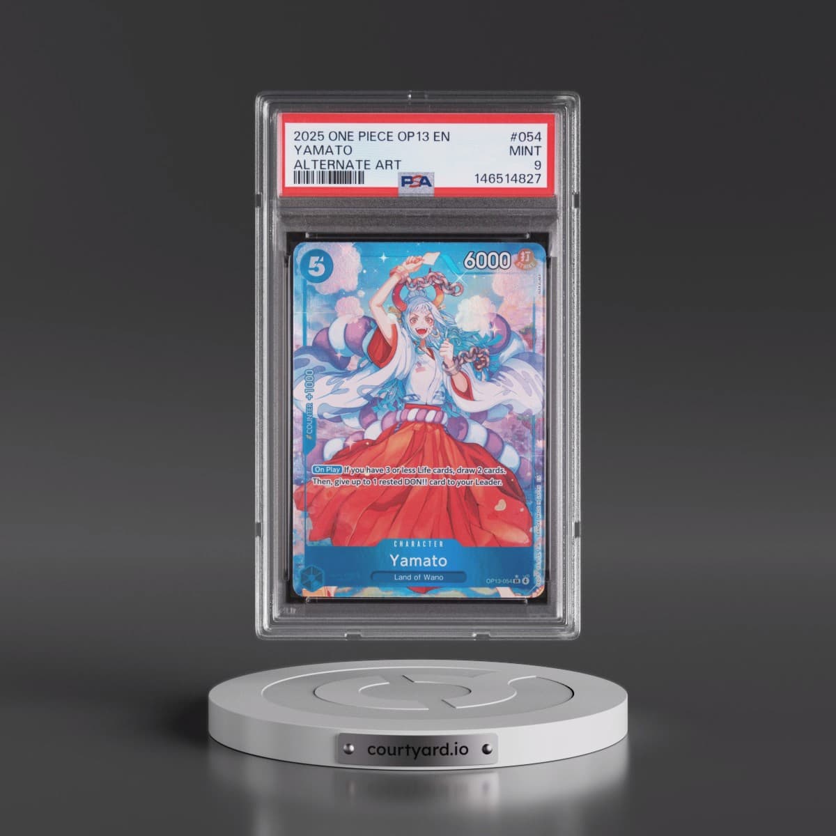 2025 One Piece OP13-Carrying on His Will #054 Yamato - Alternate Art (PSA 9 MINT)