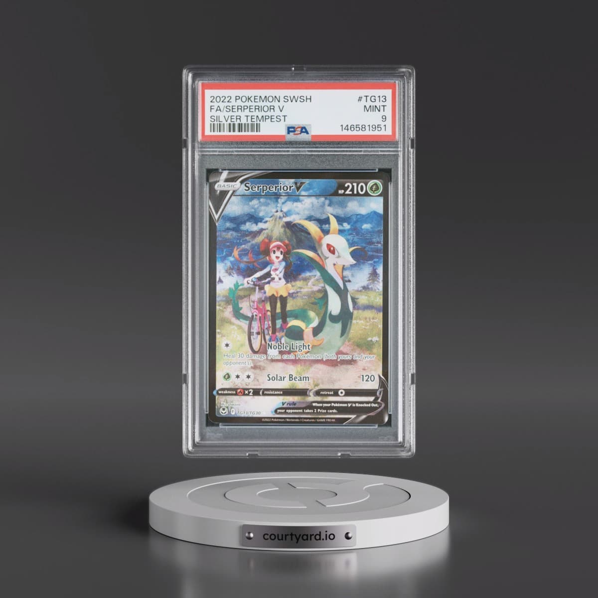 2022 Pokémon Sword & Shield Silver Tempest #TG13 Serperior V - Holo Full Art (PSA 9 MINT)