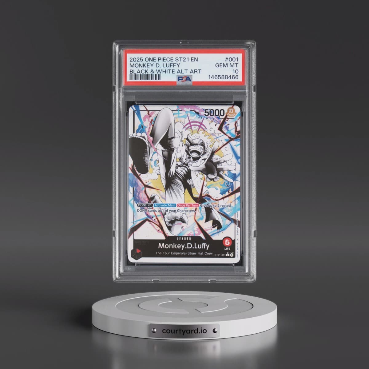 2025 One Piece Starter Deck ST21-EX Gear 5 #001 Monkey D. Luffy - Alternate Art (PSA 10 GEM MINT)