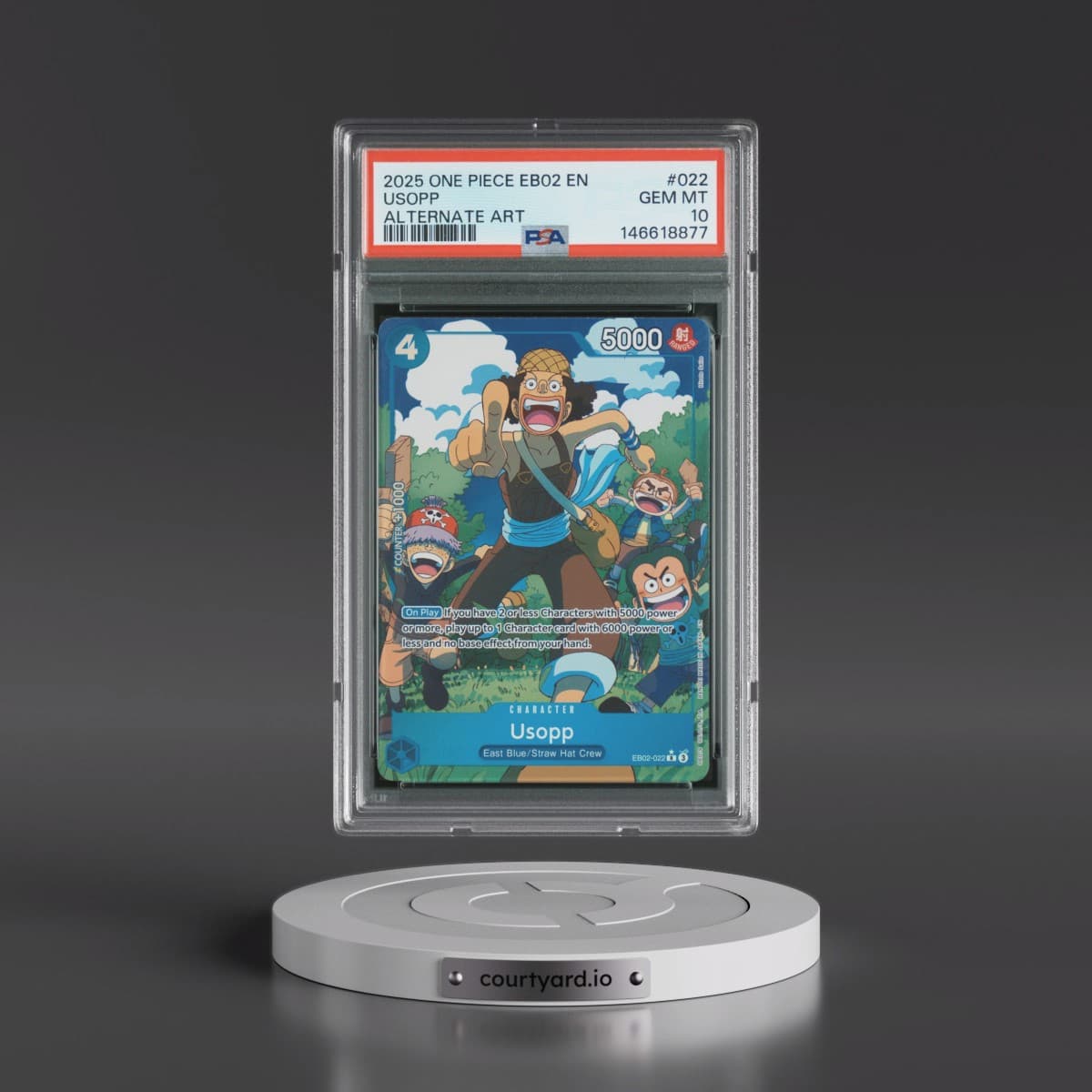 2025 One Piece EB02-Extra Booster -Anime 25th Collection #022 Usopp - Alternate Art (PSA 10 GEM MINT)