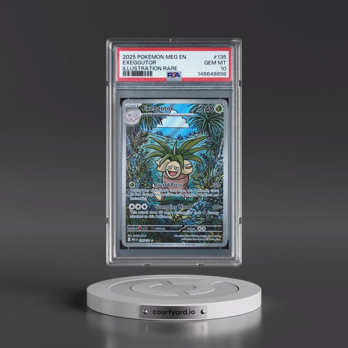 2025 Pokémon Meg EN-Mega Evolution #135 Exeggutor - Illustration Rare (PSA 10 GEM MINT)