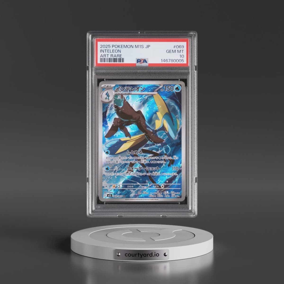 2025 Pokémon M1s-Mega Symphonia #069 Inteleon - Art Rare (PSA 10 GEM MINT)