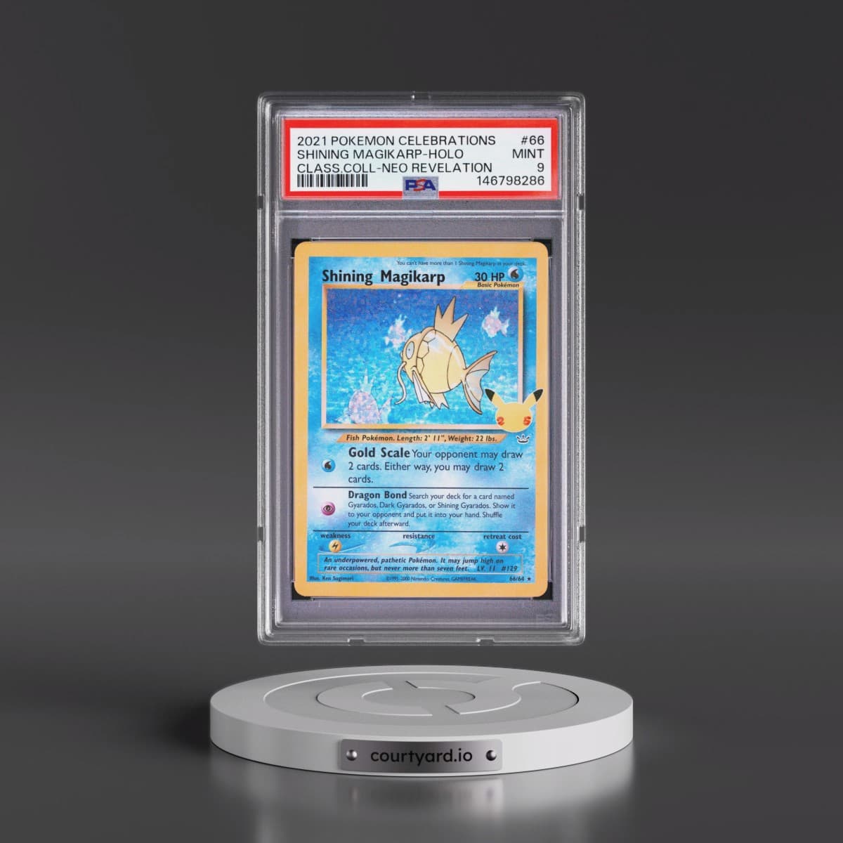 2021 Pokémon Celebrations Classic Collection #66 Shining Magikarp - Holo Holo (PSA 9 MINT)