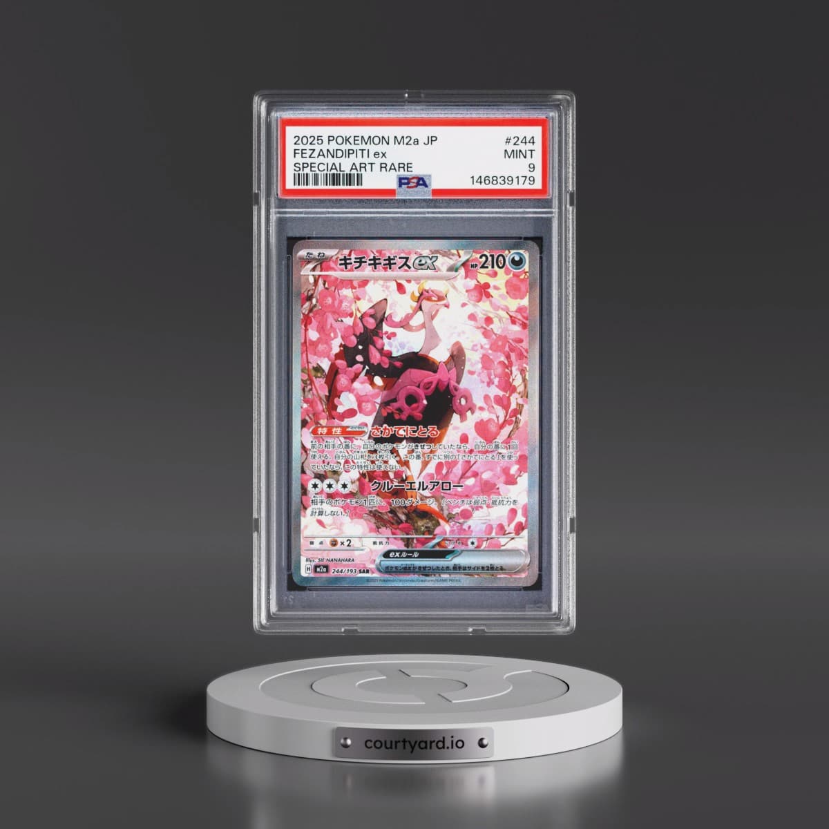 2025 Pokémon M2a-Mega Dream EX #244 Fezandipiti EX - Holo Special Art Rare (PSA 9 MINT)