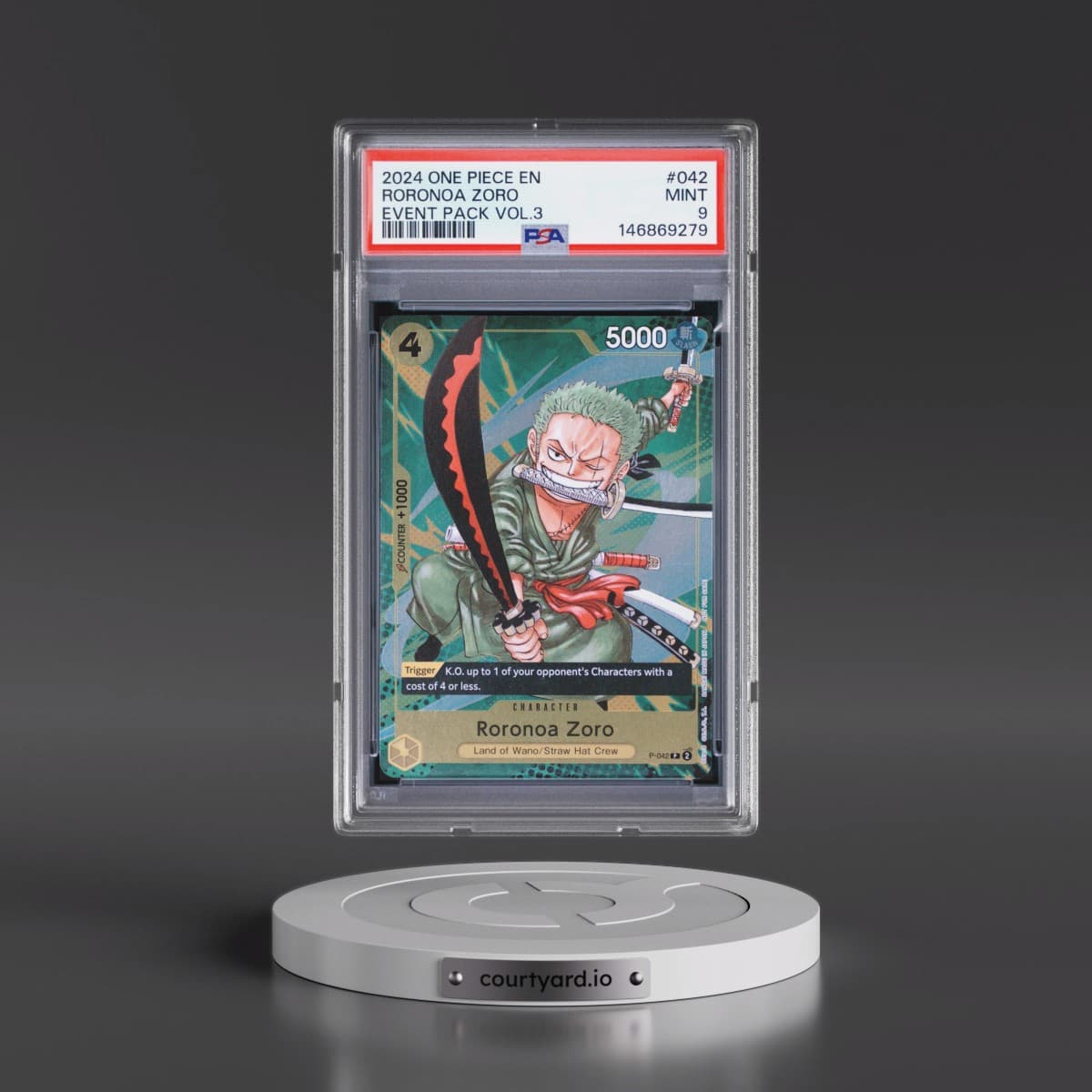 2024 One Piece Event Pack Vol.3 #042 Roronoa Zoro (PSA 9 MINT)