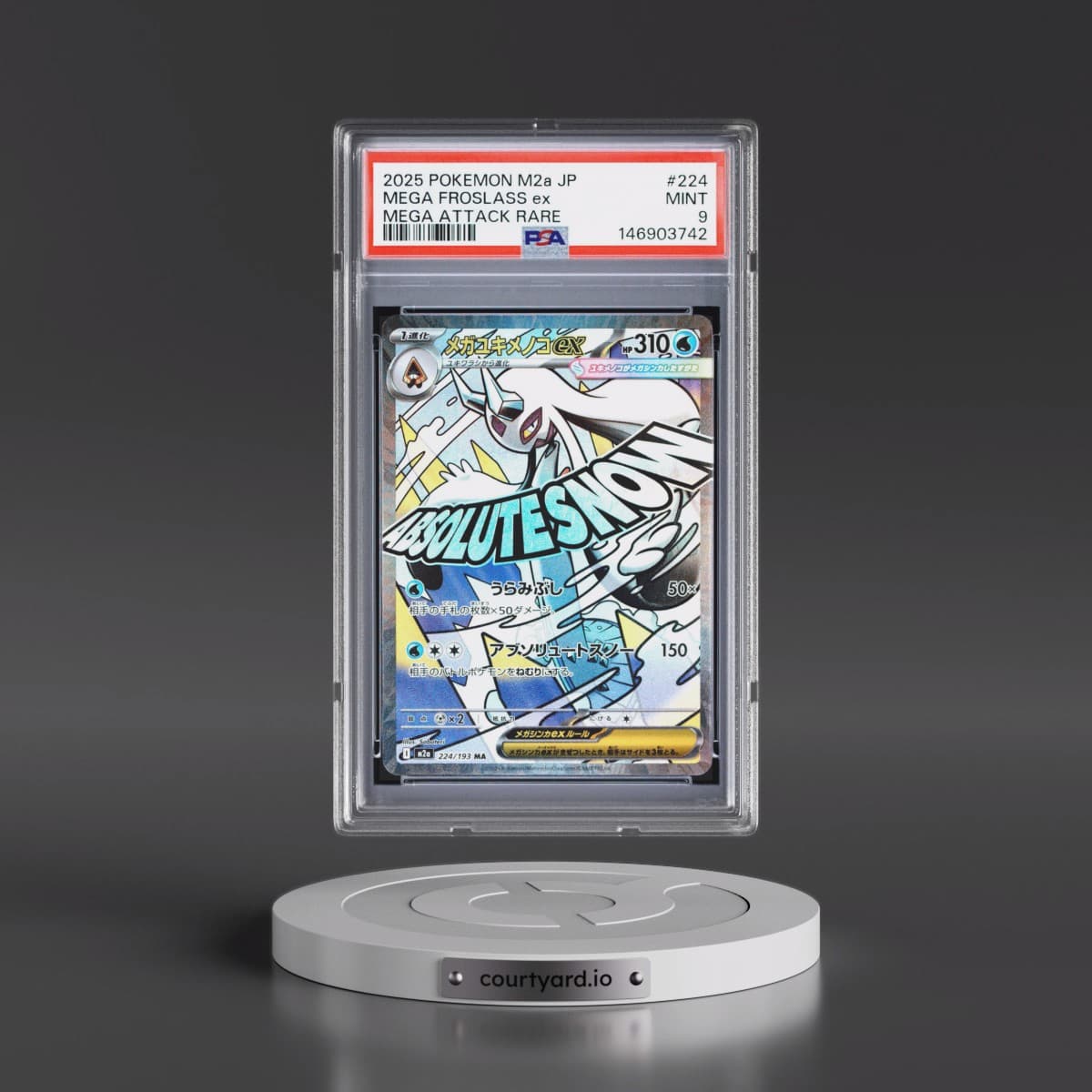 2025 Pokémon M2a-Mega Dream EX #224 Mega Froslass EX - Holo Mega Attack Rare (PSA 9 MINT)