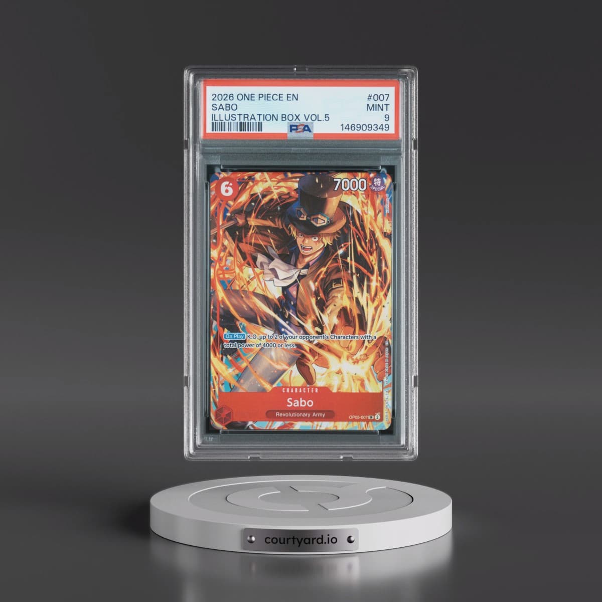 2026 One Piece Promos #007 Sabo - Illustration Box Vol.5 (PSA 9 MINT)